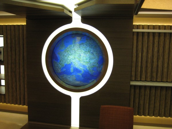 Interactive multi touch Globe on the ship: end state